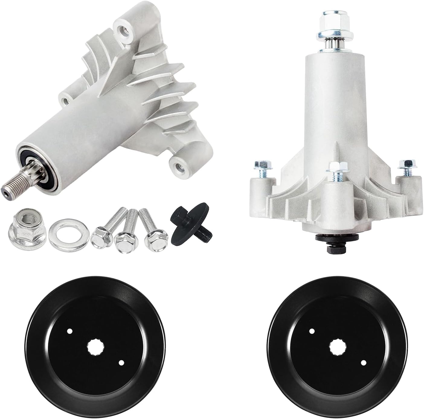 Spindle Assembly with Pulley for Craftsman Mower Parts 2 Pack