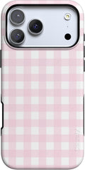 Casely iPhone 17 Pro Max Case Pink Plaid - Bold 8-ft Protection