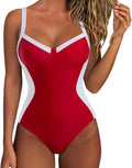 SUUKSESS Womens Tummy Control One Piece Swimsuit - Crisscross Back