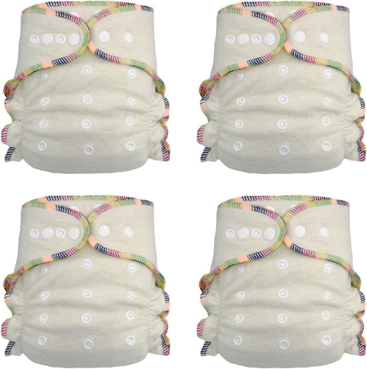 EcoAble Overnight Hemp Fitted Cloth Diaper for Peaceful Sleep