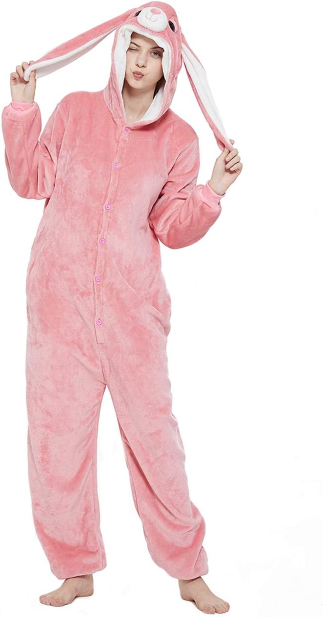ABENCA Fleece Unicorn Onesie Pajamas for Women Adults
