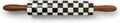 MACKENZIE-CHILDS Rolling Pin Courtly Check - Decorative Ceramic Roller