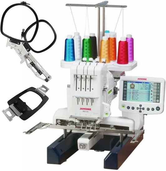 Janome MB-4S: 4-Needle Embroidery Machine with Hat Hoop