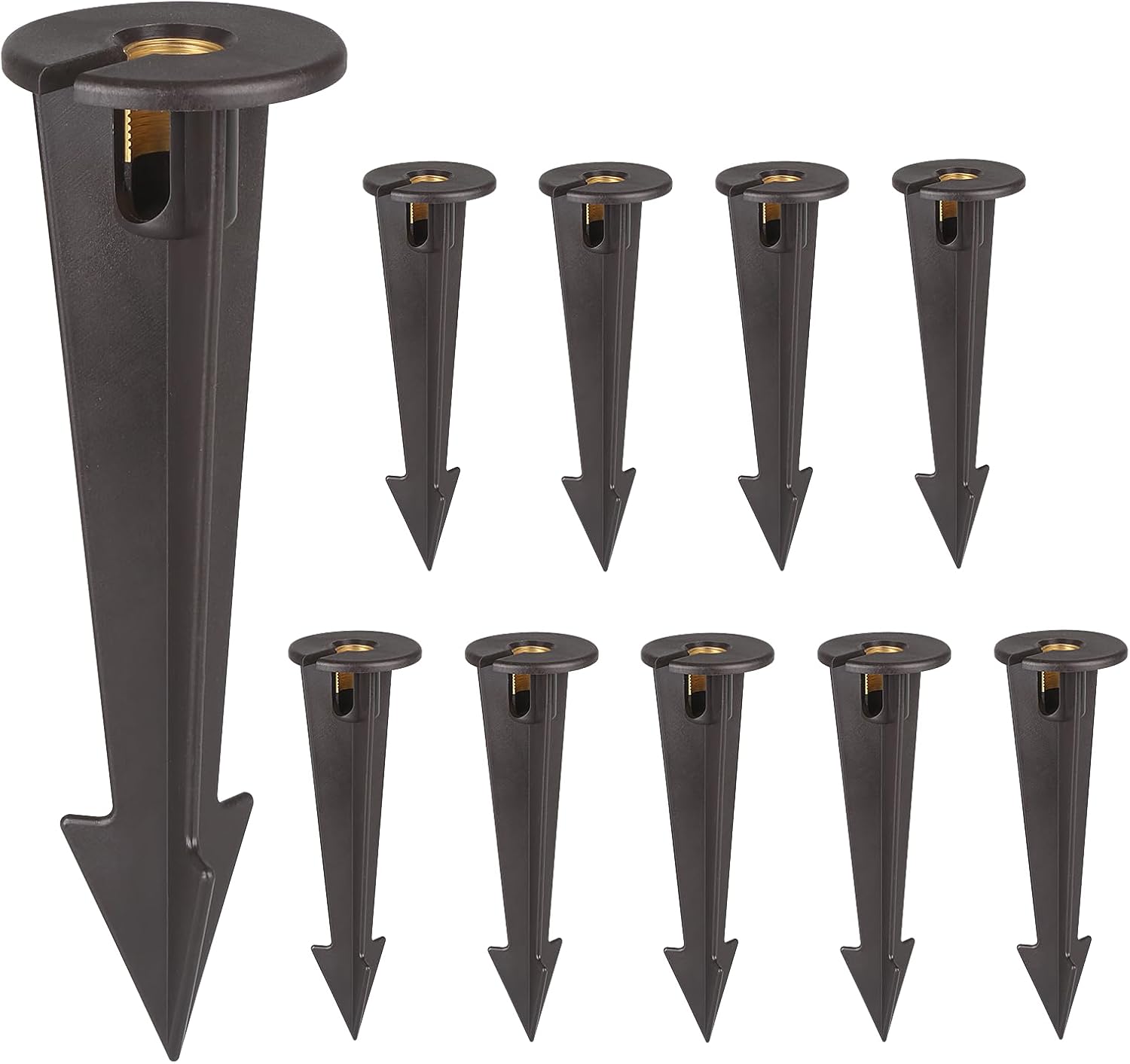 Gardencoin ABS Ground Spikes for Landscape Lighting, 10 Pack