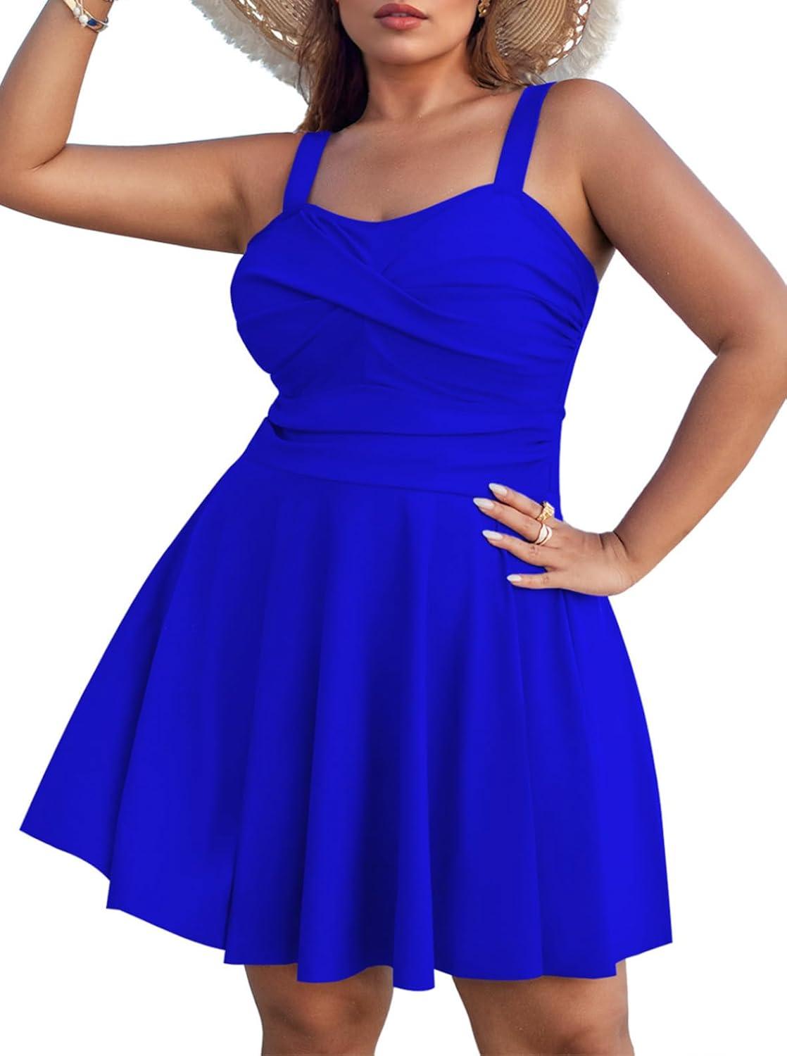 Sovoyontee Plus Size Tankini Swimsuit for Women with Shorts