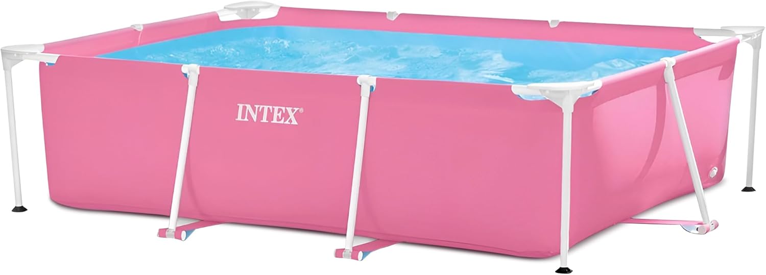 Intex 7ftL x 5ftW Rectangular Metal Frame Pool for Summer Fun