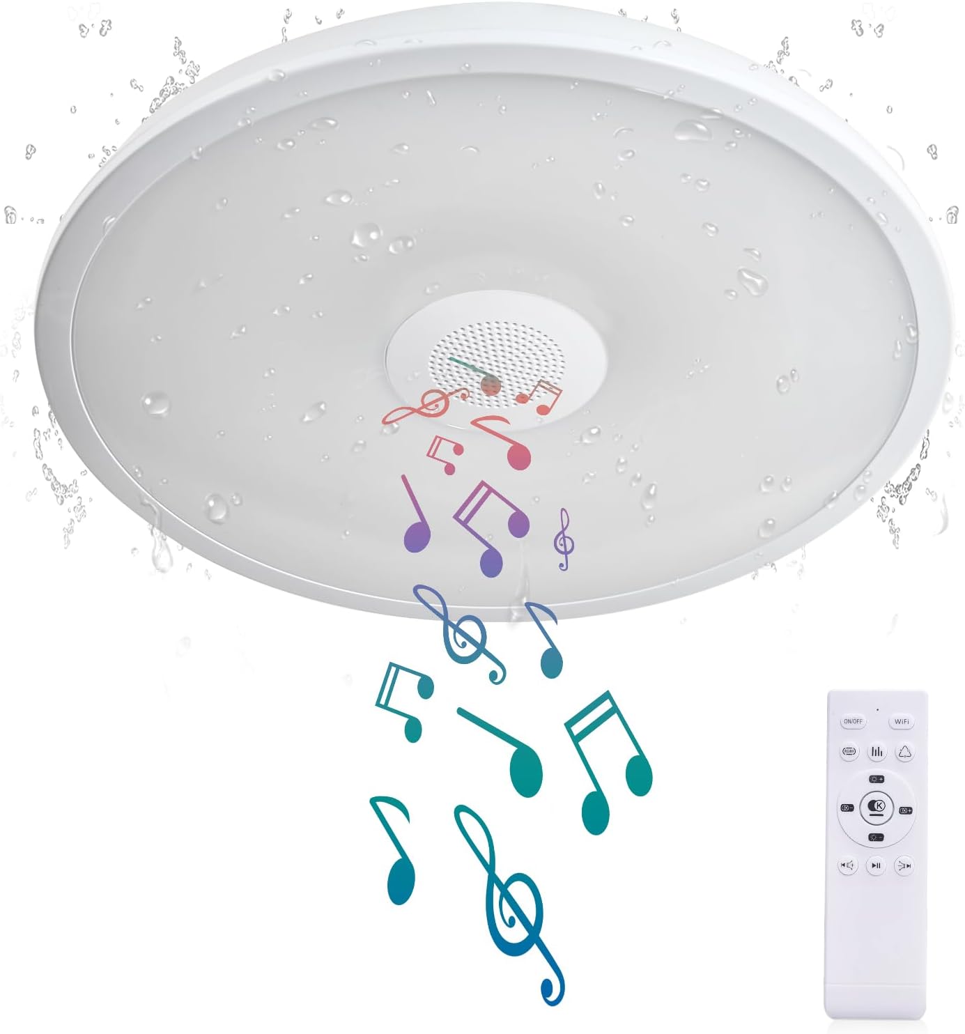 ASALL Smart Waterproof LED Speaker Light - 11 Inch Music Lamp