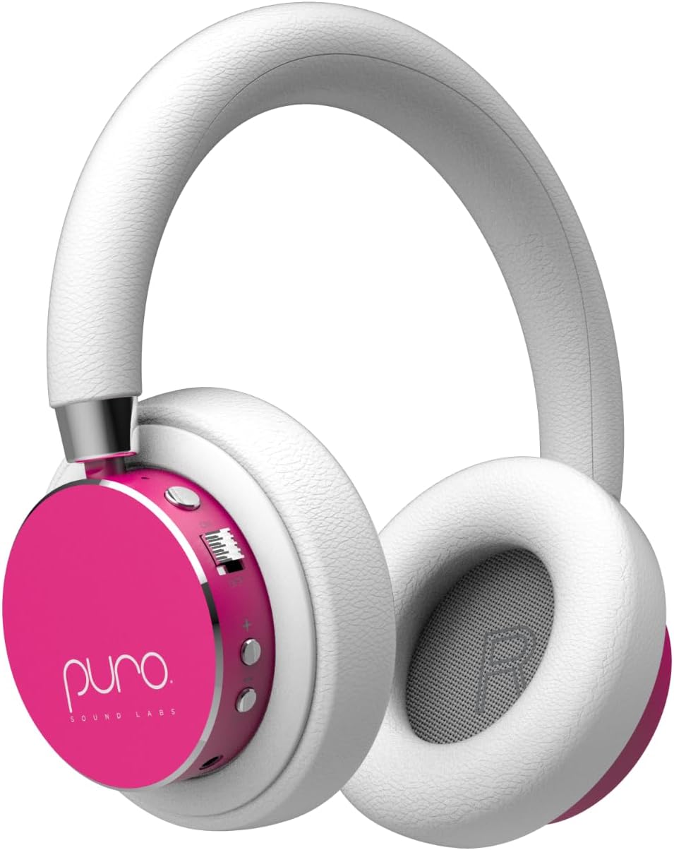 Pink Volume Safe Kids Bluetooth Headphones