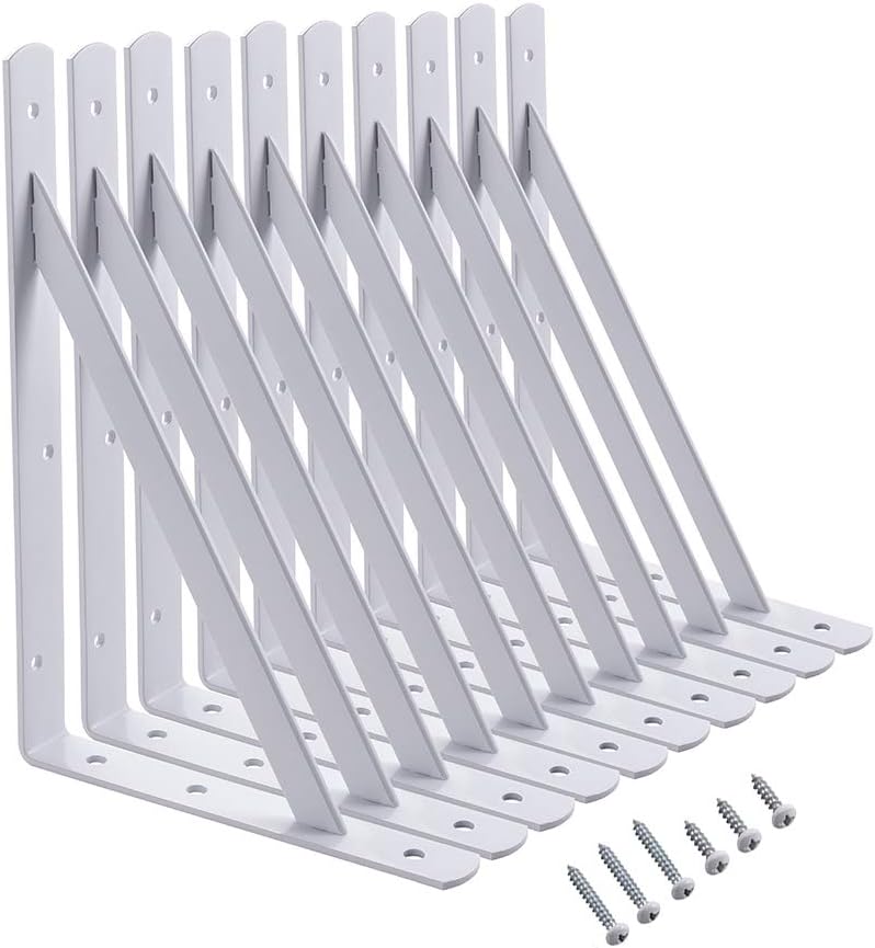 Heavy Duty Shelf Brackets for Wall Mounted Wood Shelving