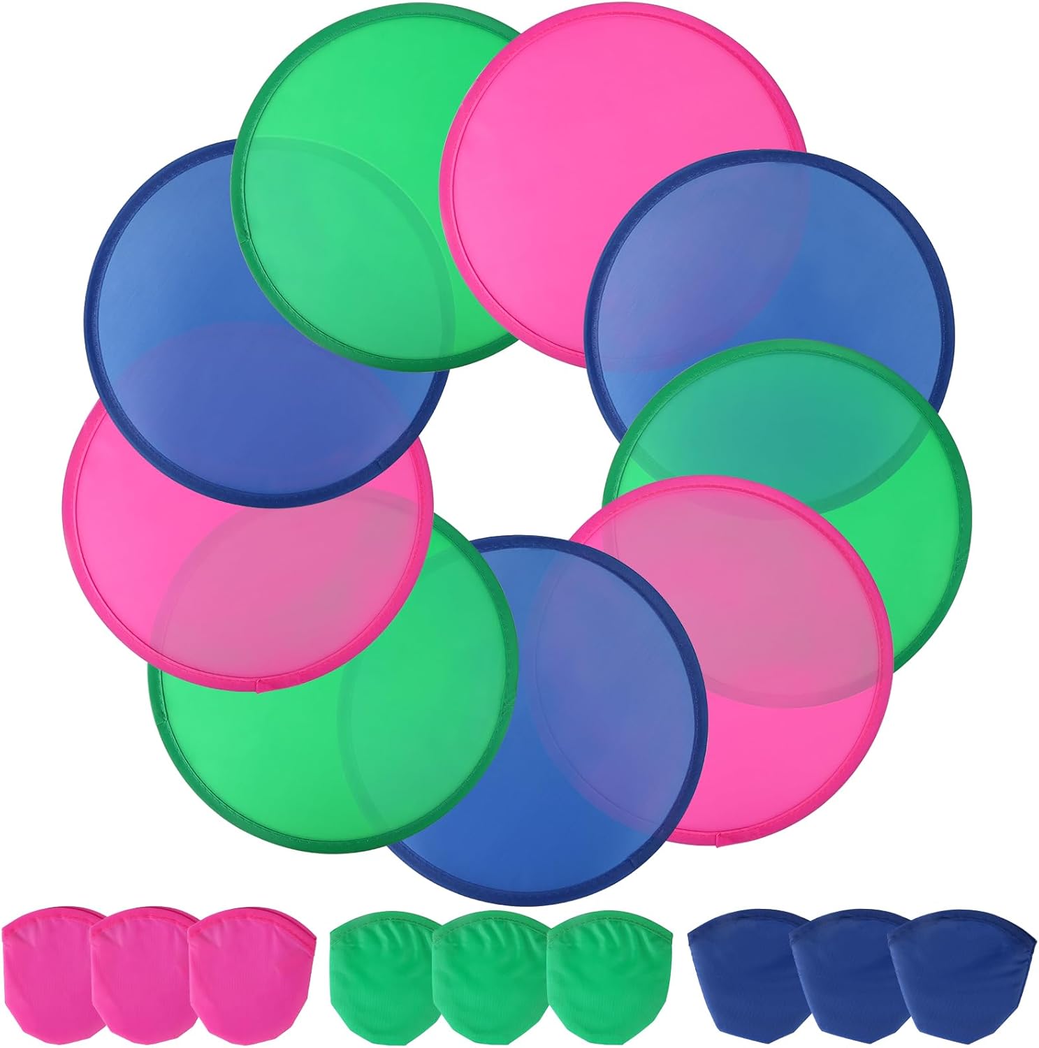 Portable Foldable Flying Disc Set - Beach Fun!
