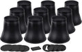 Bed Risers 6 in Heavy Duty 9-Pack Black - Supports up to 6000 lbs
