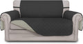 Reversible Loveseat Couch Cover Darkgray/Beige - Water Resistant