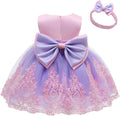 AIMJCHLD Toddler Baby Girls Pageant Lace Embroidery Dress - Elegant