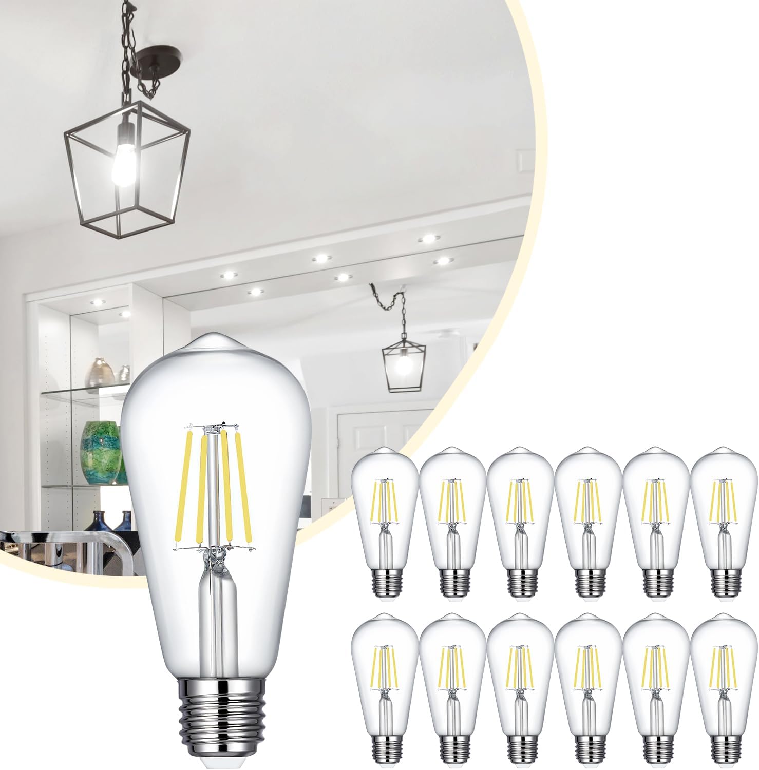 ST19 LED Bulb 6W Equivalent 60W Dimmable 4000K Neutral White