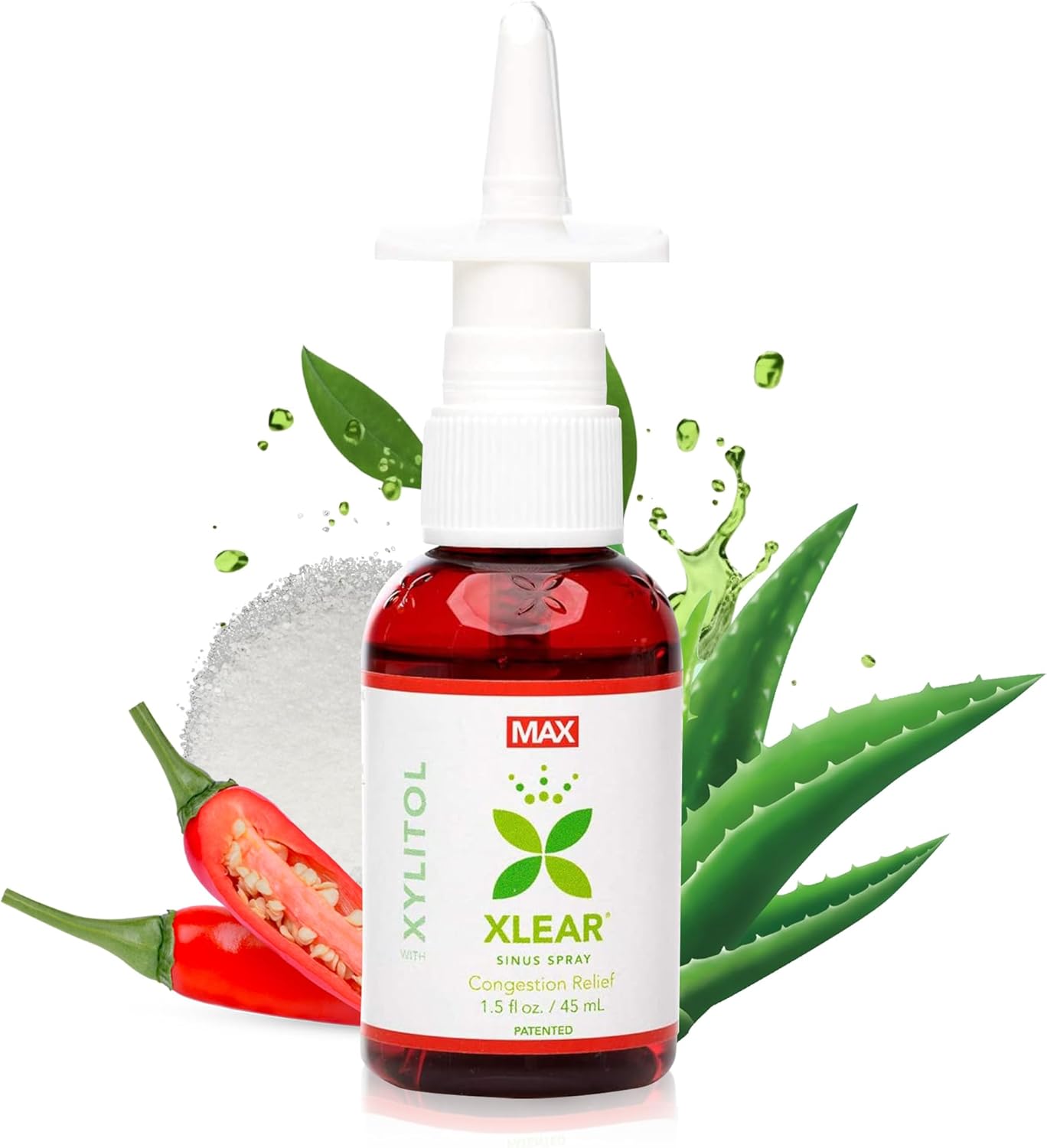 Xlear MAX Natural Xylitol Saline Nasal Spray for Fast Relief