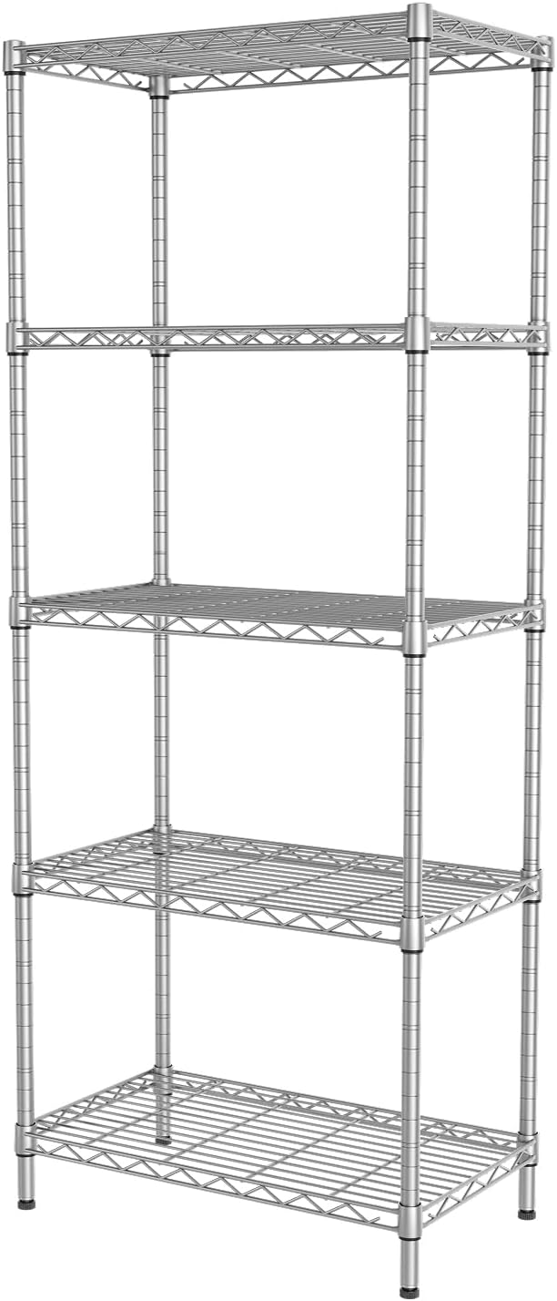 SINGAYE Adjustable Wire Shelving Unit for Kitchen and Closet