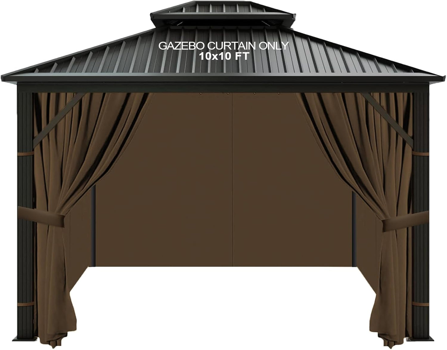 10ftx10ft Gazebo Curtains Waterproof Replacement for Outdoor Use
