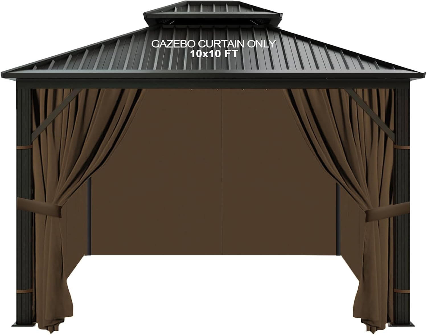 10ftx10ft Gazebo Curtains Waterproof Replacement for Outdoor Use