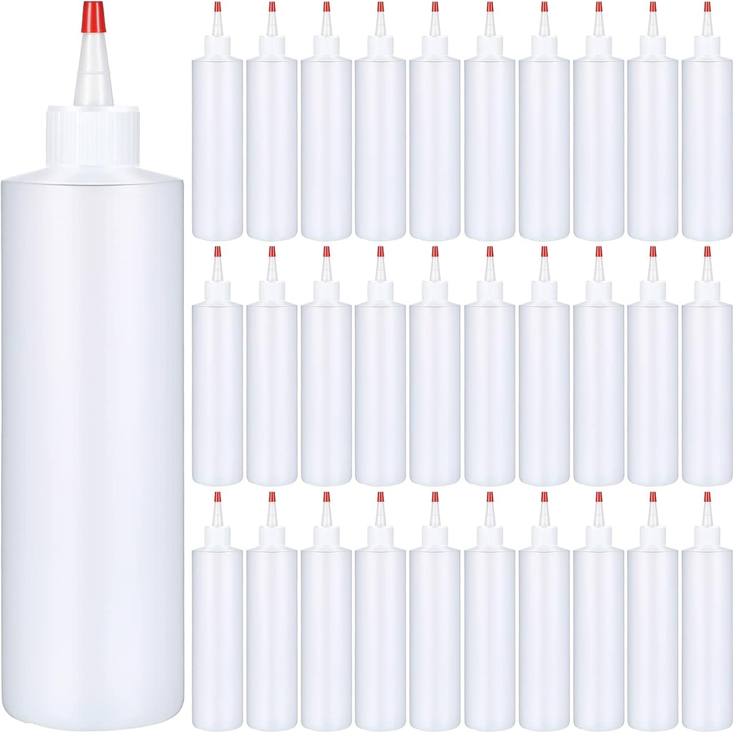 Irenare 30 Pack Plastic Condiment Squeeze Bottles for Sauces