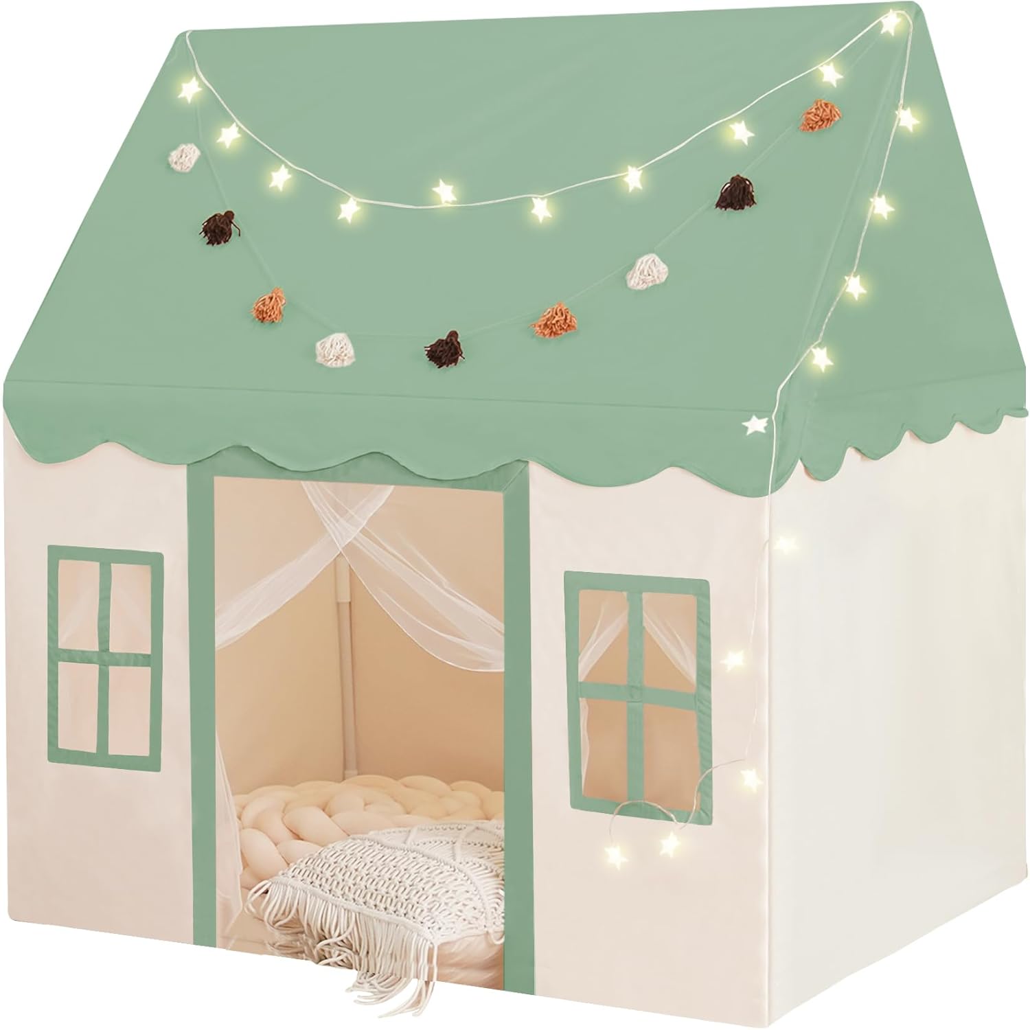 Large Kids Play Tent with Mat for Indoor and Outdoor Fun