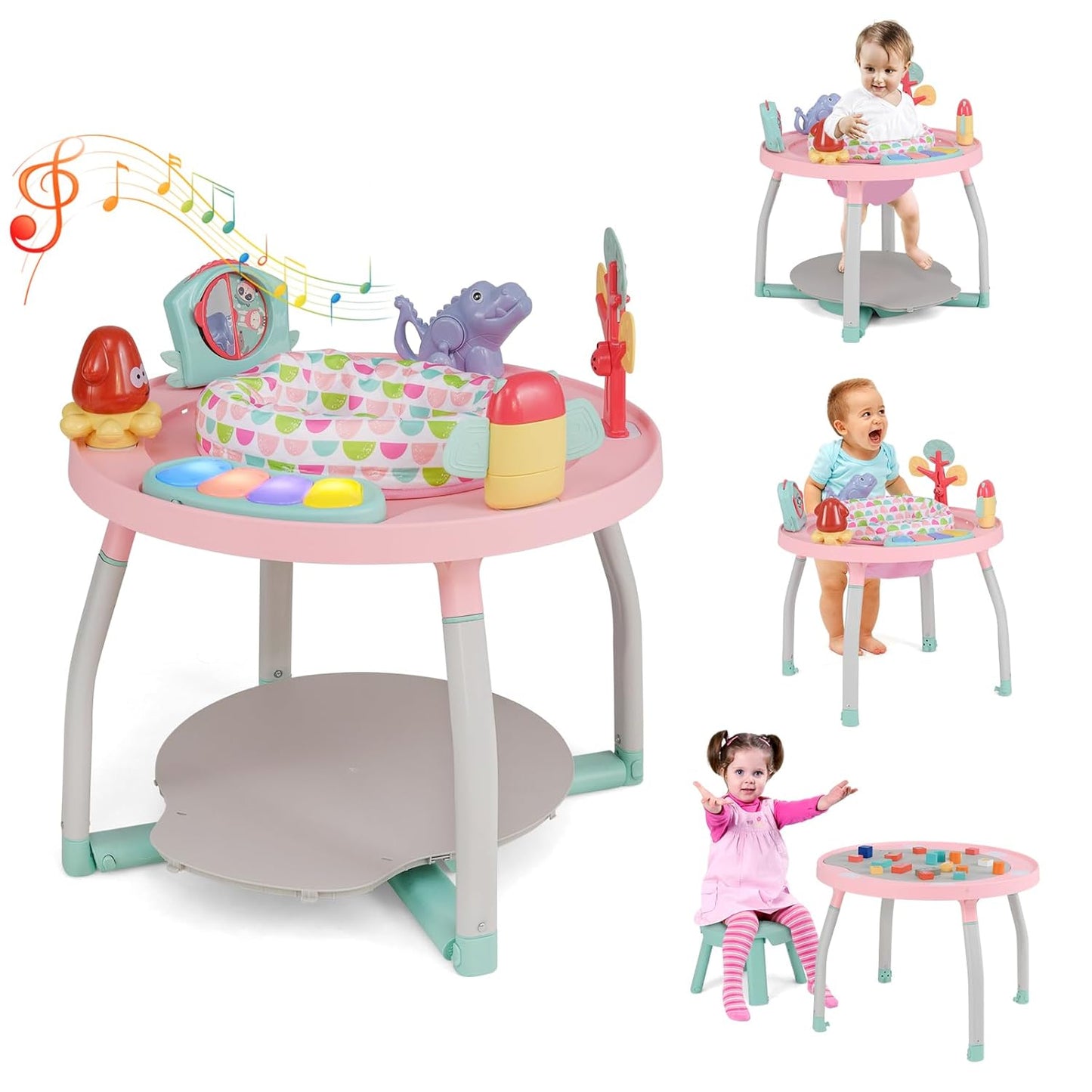 HONEY JOY 5-in-1 Baby Activity Center with 360 Rotary Seat