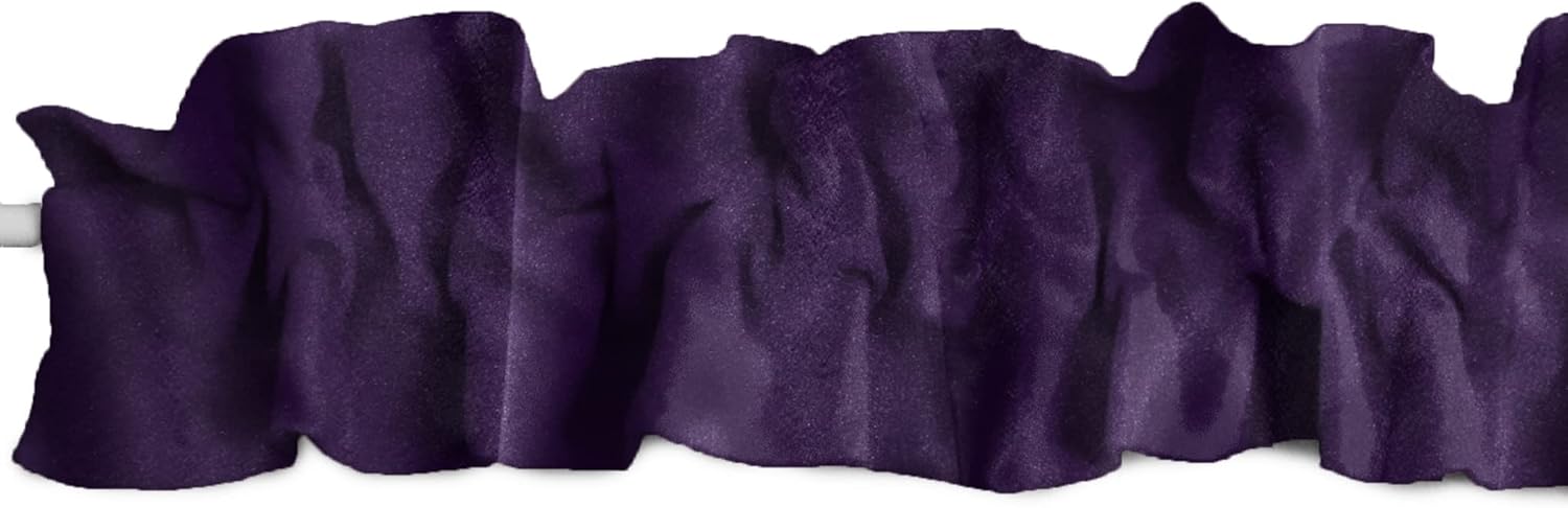 Shiny Satin Sleeve Topper Window Valance for Home Decor