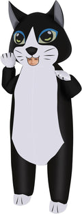 Inflatable Cat Costume for Kids - Funny Black & White Blow Up Suit