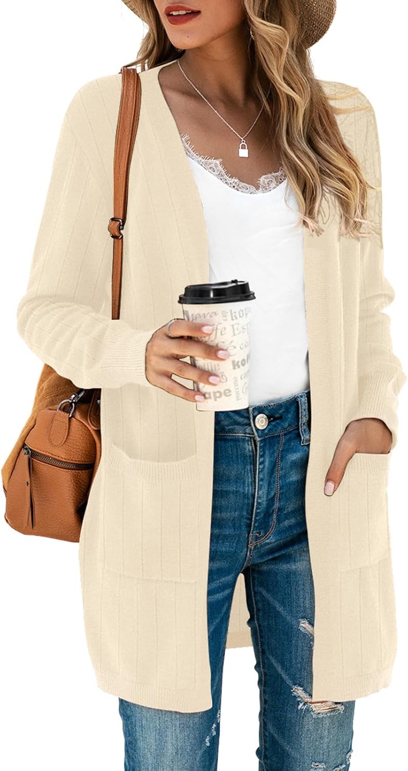 TASAMO Women's Kimono Cardigan: Stylish Oversized Knit Sweater