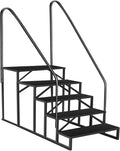 5 Step RV Steps with 2 Handrails - Stable Outdoor RV Stairs for Travel