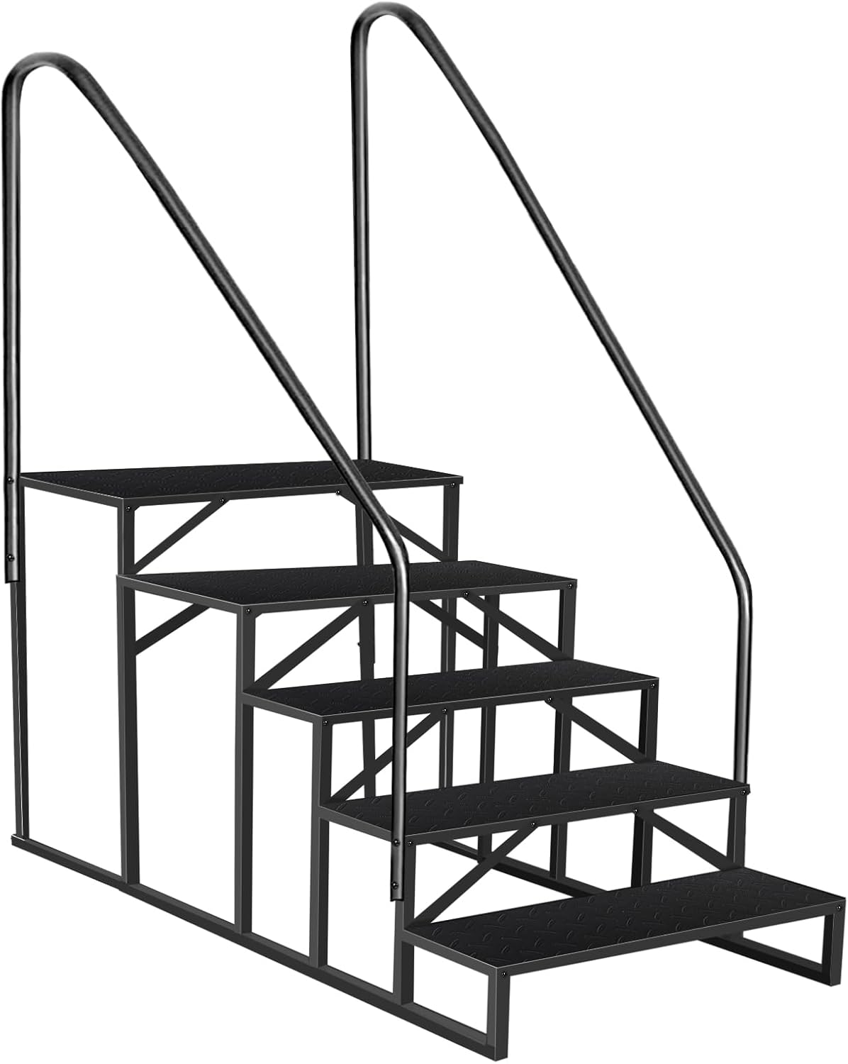 5 Step RV Steps with Handrails for Safe and Easy Access