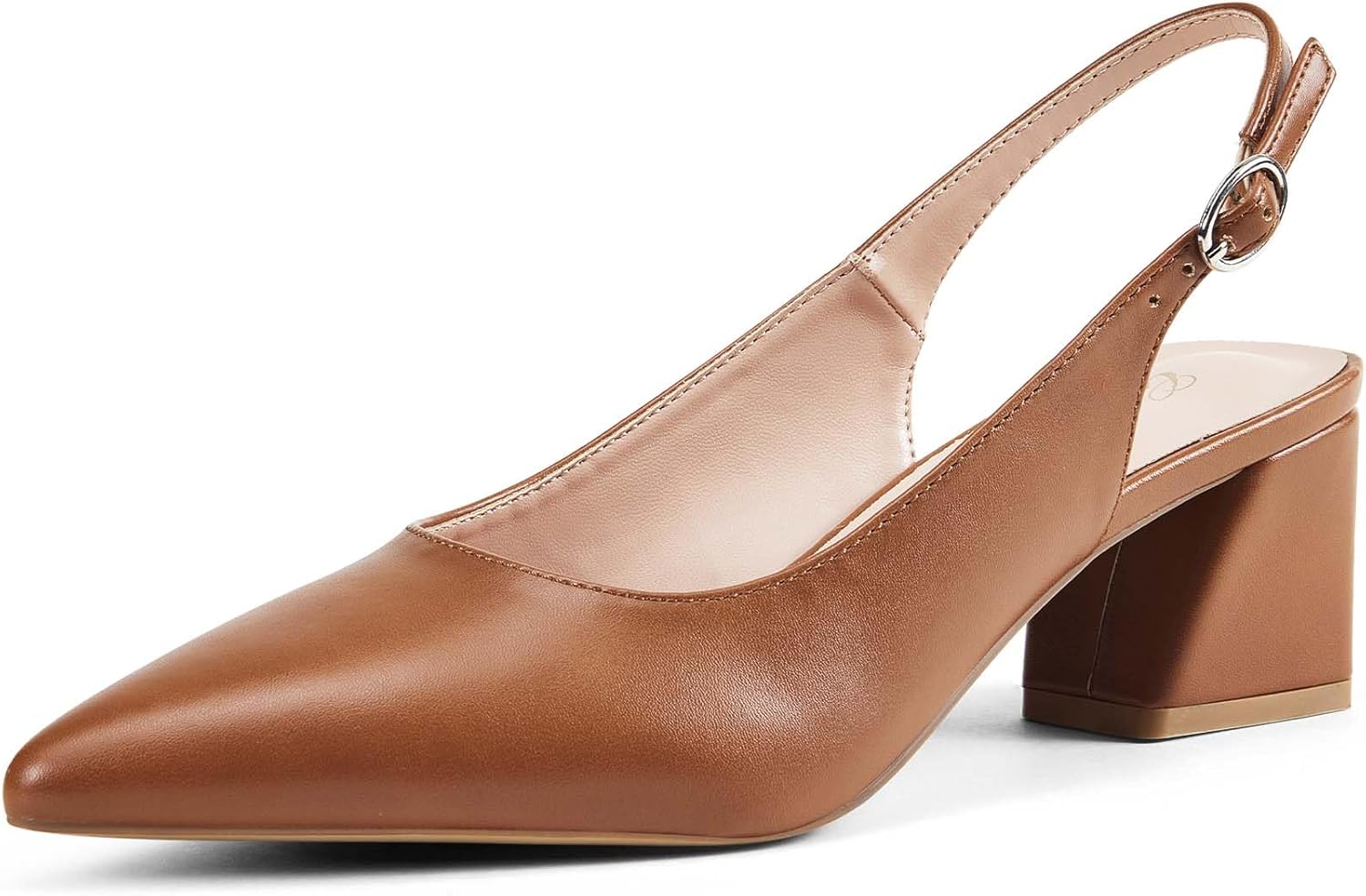 GENSHUO Women's Slingback Closed Toe Block Heels for Any Occasion