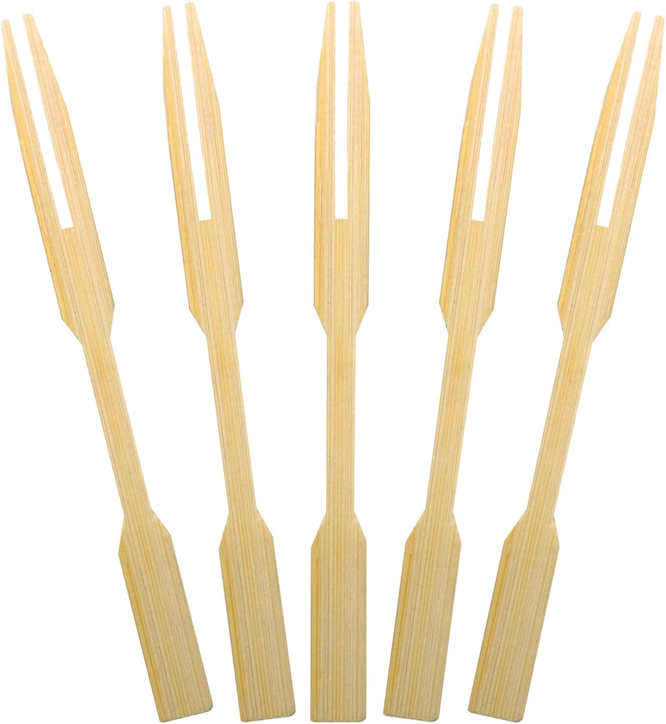Bamboo Mini Forks 220 PCS: Easy to Use & Store