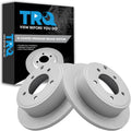 TRQ Rear Brake Rotors Set Premium G-Coated - Direct Fit Replacement