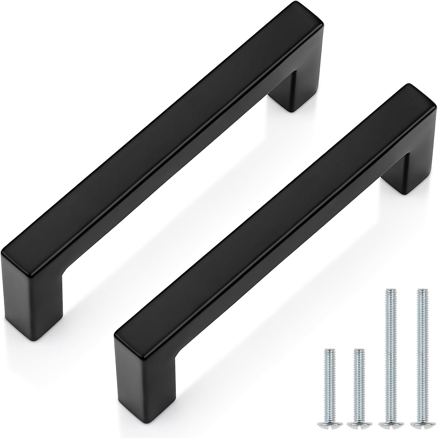 Probrico Black Cabinet Handles 3-3/4 Inch Modern Drawer Pulls