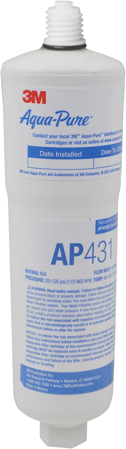 3M Aqua-Pure AP431 Inline Water Cartridge for Scale Inhibition