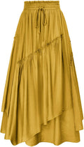 Scarlet Darkness Long Skirt for Women Renaissance Pirate Maxi - Flowy