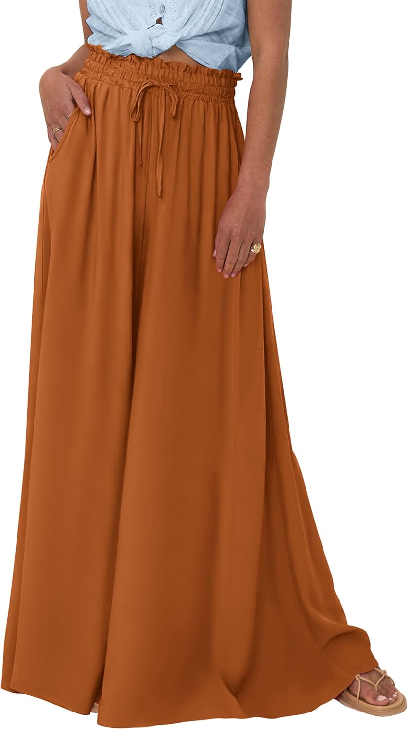 PRETTYGARDEN Women's Summer Wide Leg Palazzo Pants for Comfort