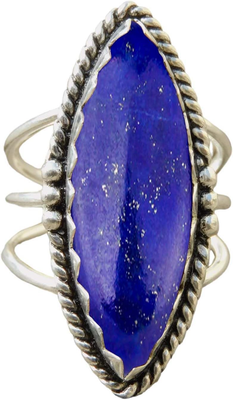 NKG Blue Copper Turquoise Ring for Women - Elegant Gemstone Jewelry