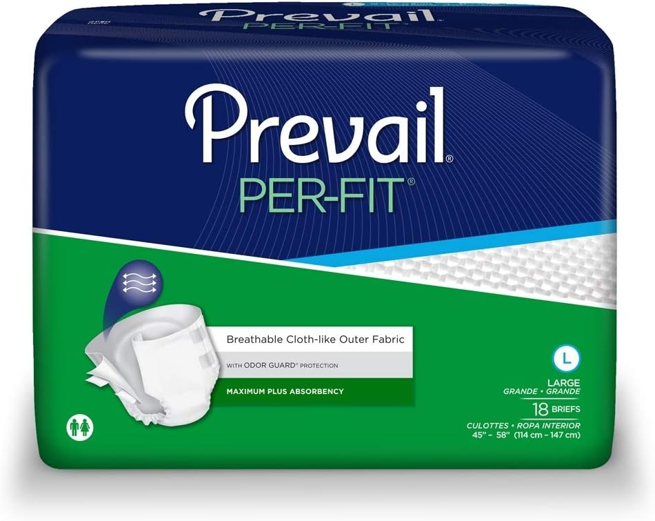 Prevail Per-Fit Incontinence Briefs: Maximum Plus Absorbency!