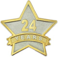 PinMart Year Service Award STAR Lapel Pin - Elegant Work Service