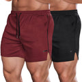 Men's Gym Workout Shorts 2 Pack - Quick Dry 5 in Running Shorts