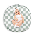 Ultra Soft Green Checkerboard Baby Lounger Cover