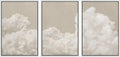 Framed Serene Sky Wall Art Print Set 24in x 36in - Modern Cloud Decor