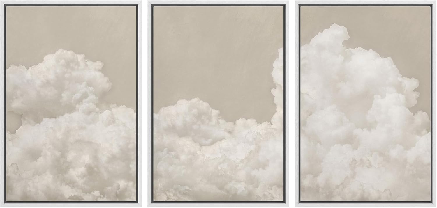 MUDECOR Framed Wall Art Print Set for Serene Sky Decor