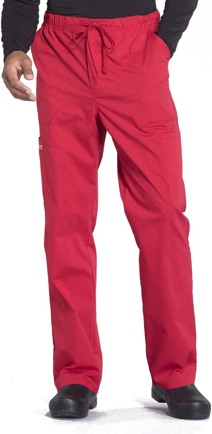 Cherokee Men's Scrub Pant with Tapered Leg and 5 Pockets