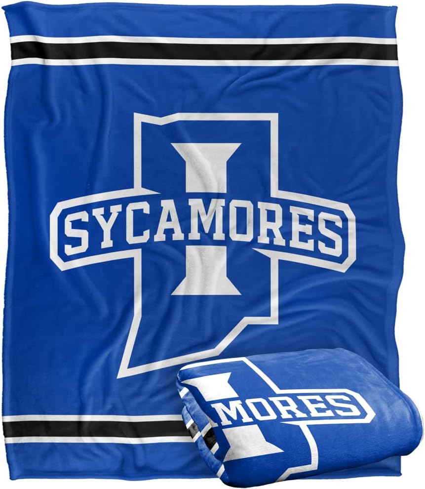 INDIANA STATE UNIVERSITY Primary Logo Silky Touch Throw Blanket