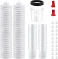 Disposable Paint Spray Gun Cup Liners & Lid System - 50 Pack