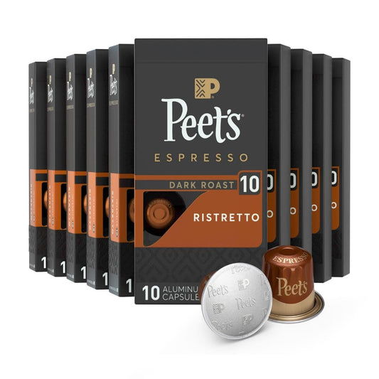 Peet's Dark Roast Espresso Capsules - Intensely Rich Flavor