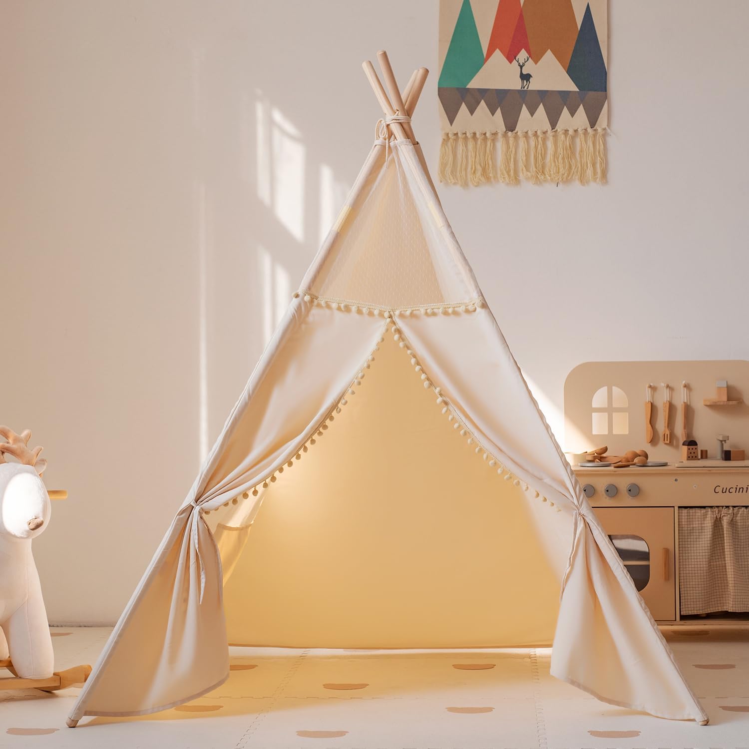 Playful Kids Teepee Tent - Indoor/Outdoor Fun!