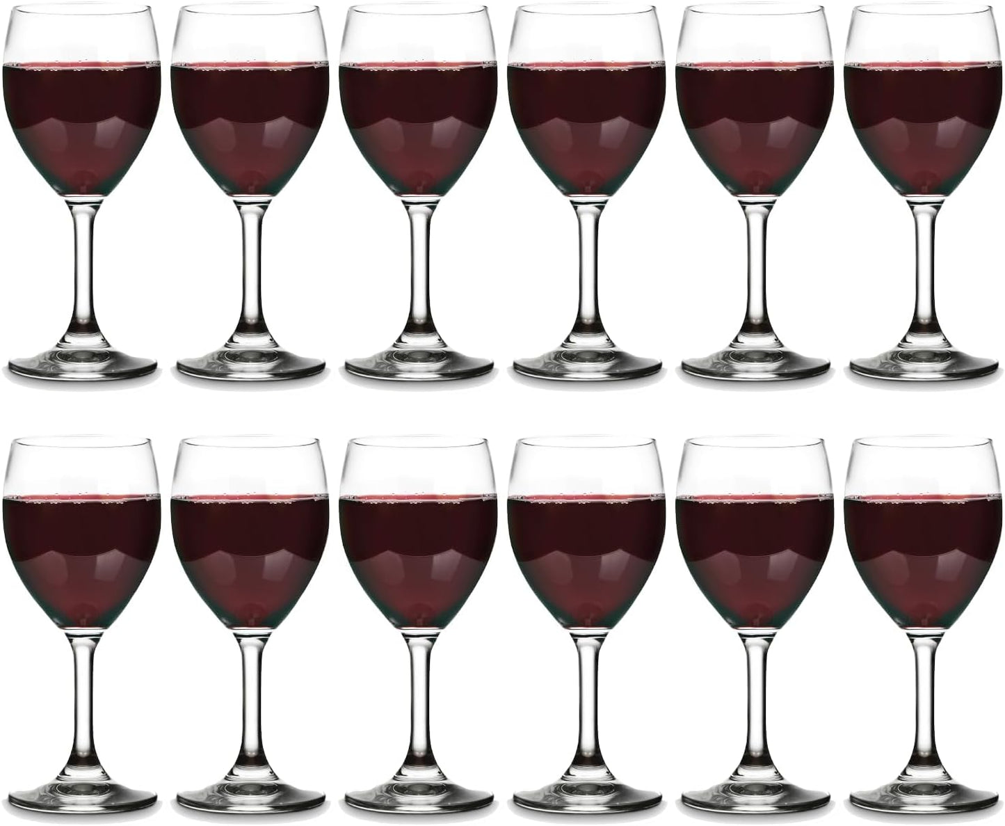 Vikko 8.5 Ounce Glass Wine Glasses Set of 12 for Any Drink